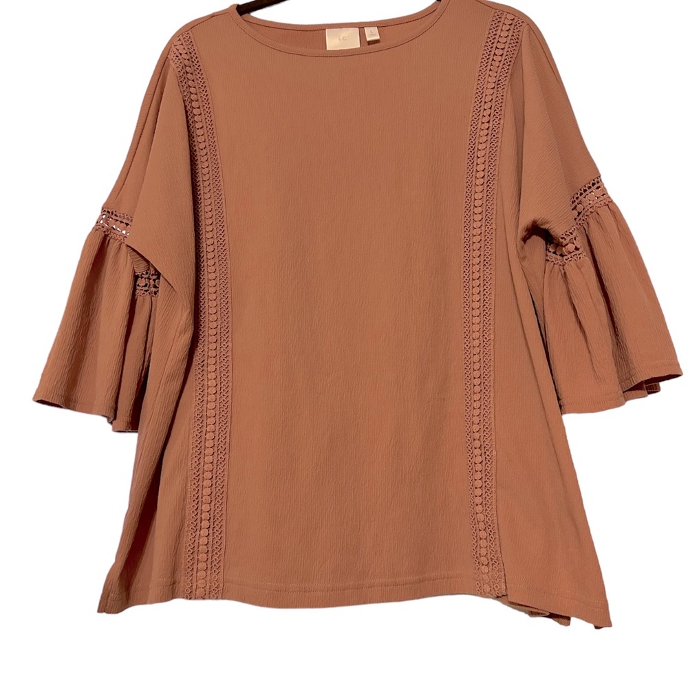 Lauren Conrad Bell Sleeve Blouse - Mauve EUC- Large